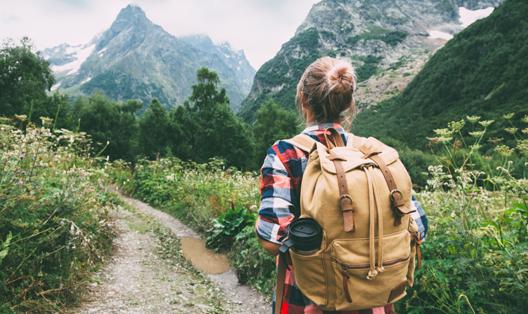 Woman hiking