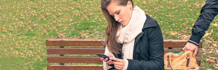 Woman using smart phone