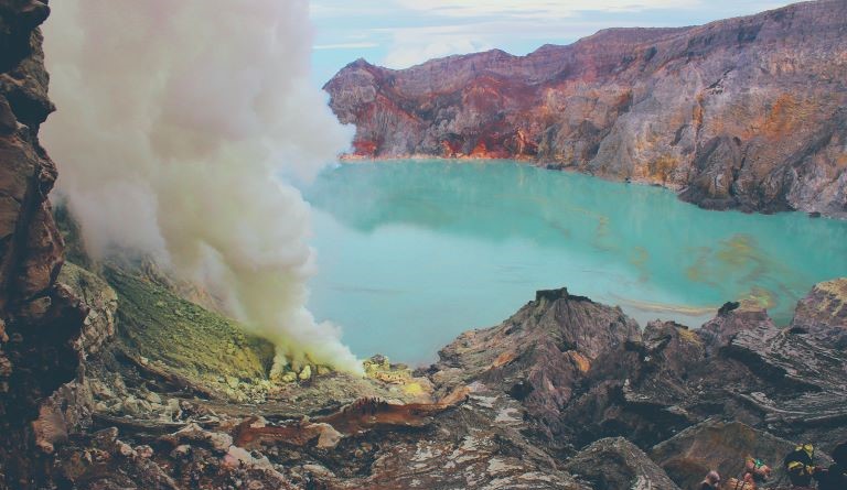 Ijen Crater Acid Lake