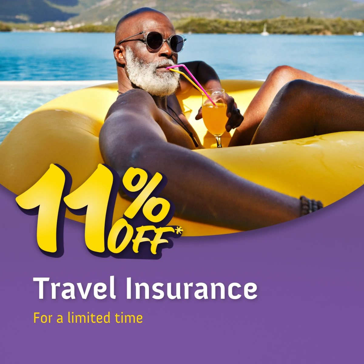 11% Off Travel Insurance. T&C's Apply.