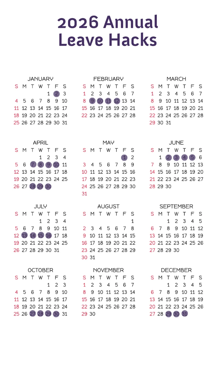 2026 annual leave travel hack