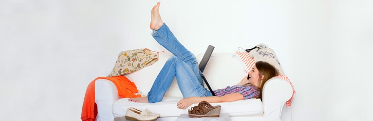 Woman on couch