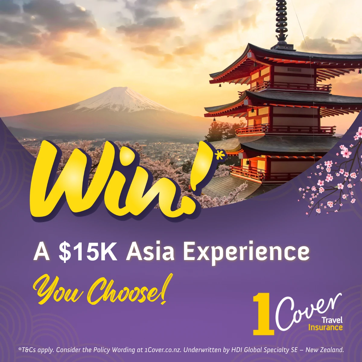 Win* a trip to Asia worth $15,000!