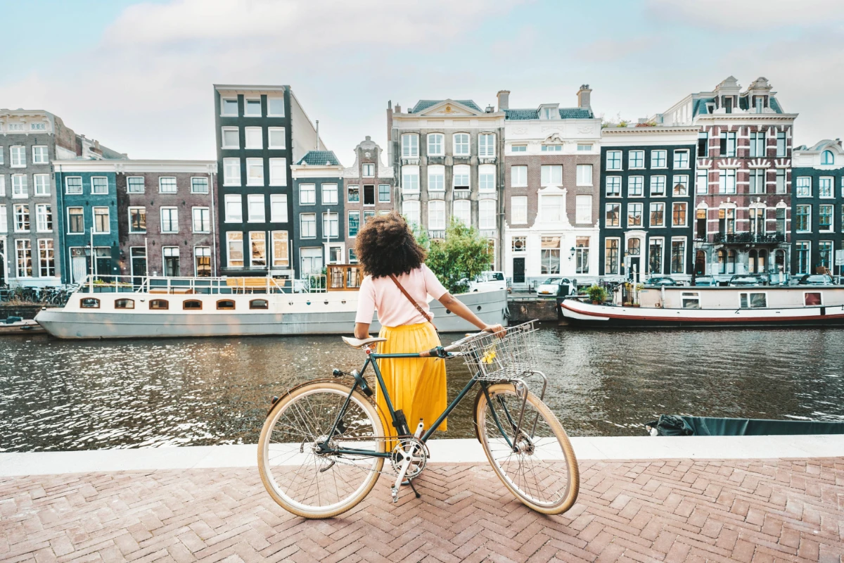 woman in amsterdam, europe