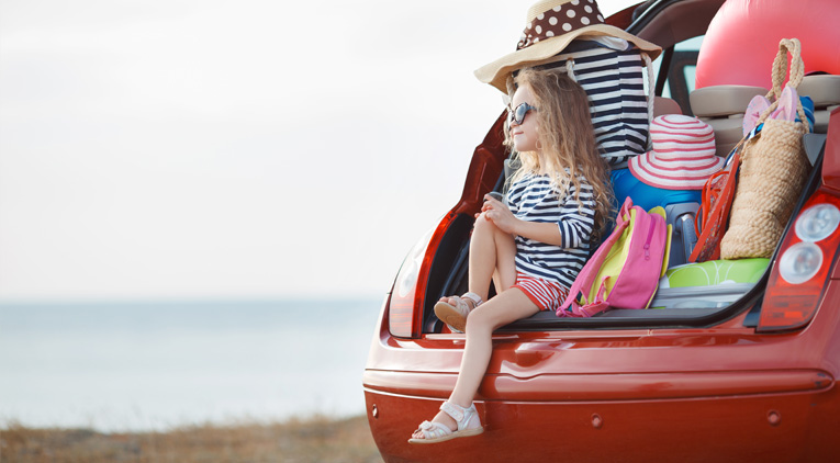 Girl in car