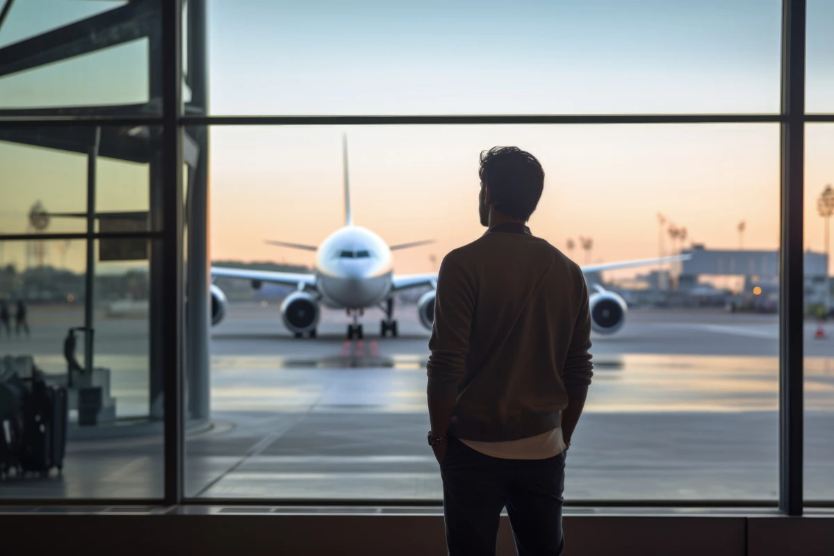 man at airport
