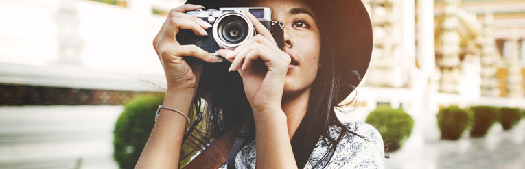 Woman taking photos