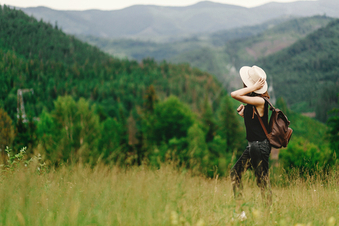 woman in field